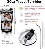 Load image into Gallery viewer, Personalized Tumbler with Pictures Text, Custom Photo Stainless Steel Coffee Tumbler, Coffee Travel Mug Cup 20 Oz Custom Gifts for Fathers Day Christmas Birthday for Dad Mom Kids