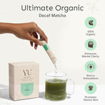 Load image into Gallery viewer, Yu Tea Organic Decaf Matcha Powder Ceremonial Grade, 50 Servings | Rich in Antioxidants &amp; L-Theanine, Low Caffeine | Unsweetened Grade A Japanese Green Tea Powder | Resealable Pouch, 2.65 oz