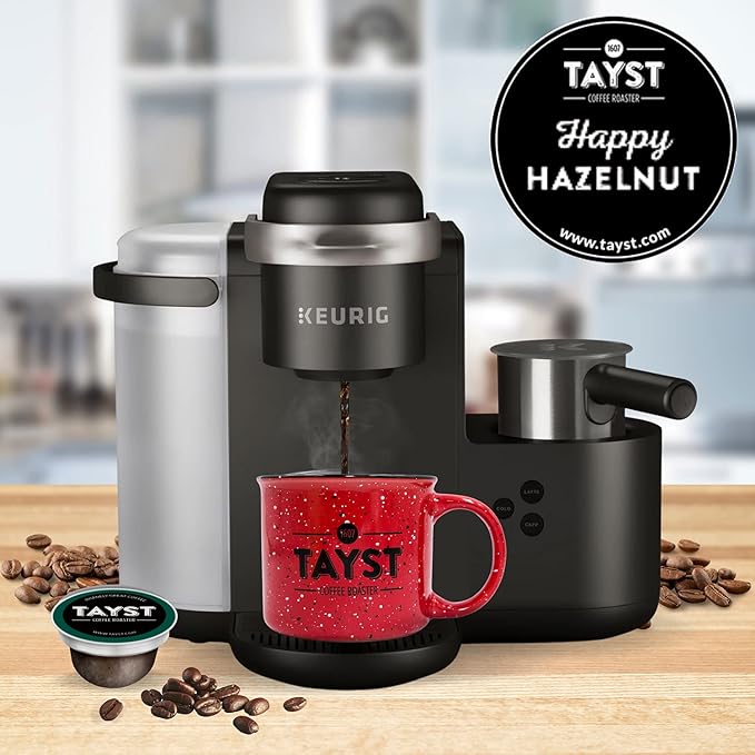 Tayst Coffee Pods, Happy Hazelnut Medium Roast, K Cups Compatible with Keurig Coffee Maker, Sustainable Single Serve, Pack of 50