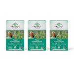 Load image into Gallery viewer, ORGANIC INDIA Tulsi Peppermint Tea - Caffeine Free Herbal Mint Tea - Stress Relieving Holy Basil, Immune &amp; Digestion Support, Vegan, USDA Certified Organic, Fairtrade - 18 Infusion Bags, 3 Pack