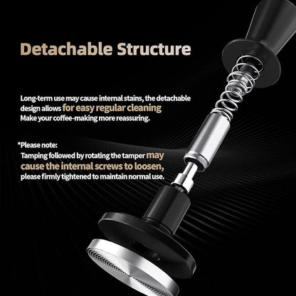 MHW-3BOMBER 45mm Coffee Tamper, 2 Spring Loaded Espresso Tamper Tool, Auto-Leveling Press Tamper Without Tilting,45.5mm Ripple Base, T7116T