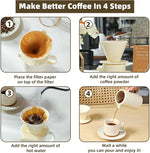 Load image into Gallery viewer, Pour Over Coffee Maker Set,Ceramic Pour Over V60 Coffee Dripper Set with 20 Count Paper Coffee Filters,for Home Café Restaurant Camping,15.8 Ounces(Multi-Color Dot)