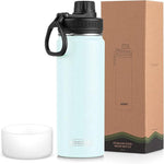 Load image into Gallery viewer, koodee Insulated Water Bottle, 22 oz Stainless Steel Double Wall Vacuum Wide Mouth Sport Bottle with Leakproof Spout Lid （Bby Blue）