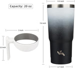 Load image into Gallery viewer, 20 oz Tumbler with Handle and 2 Straw 2 Lid, Insulated Water Bottle Stainless Steel Vacuum Cup Reusable Travel Mug,Day Night