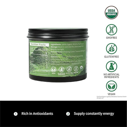 Organic Matcha Green Tea Powder First Harvest Ceremonial Grade 100% Pure Premium Unsweetened Matcha for Drinking No Additives 1.41oz(40g) tin Jiuyu