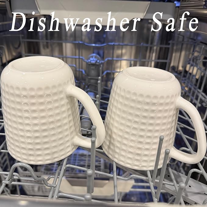 Large Coffee Mug, 20 oz Ceramc Coffee Cup with Handle, Porcelain Big Tea Cup for Office and Home, for Latte Cocoa Dishwasher and Microwave Safe, 1PC, White