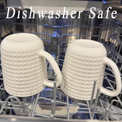 Large Coffee Mug, 20 oz Ceramc Coffee Cup with Handle, Porcelain Big Tea Cup for Office and Home, for Latte Cocoa Dishwasher and Microwave Safe, 1PC, White