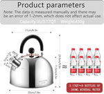 Load image into Gallery viewer, 304 Stainless Steel Whistling Tea Kettle 3.17 Quart/3L Tea Pot, Suitable to Boiling Water &amp; Tea on Induction Stove, Gas Stove Top