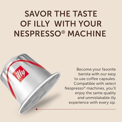 illy Aluminum Espresso Capsules - Compatible with Nespresso Machines - Classico Lungo Roast Coffee - Mild & Balanced - Notes Of Caramel, Orange Blossom & Jasmine - 10 Count (Pack of 10)