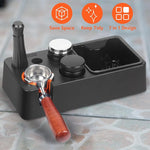 Load image into Gallery viewer, Espresso Knock Box with Storage – 3-in-1 Coffee Organizer &amp; Espresso Tamping Station for 51mm, 53mm, 58mm Tamper – Non-Slip Base, Removable Knock Bin – Barista Accessories Holder for Espresso Machine