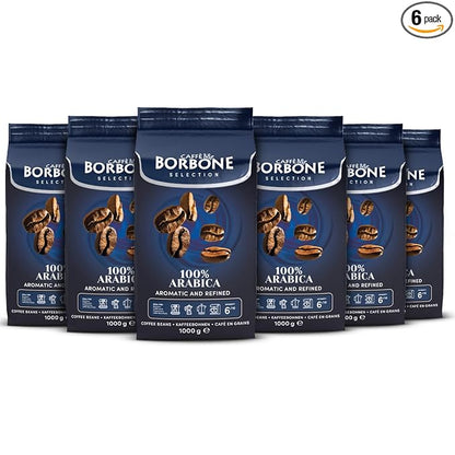 Caffè Borbone Whole Bean Coffee, 100% Arabica, Medium Espresso Roast - Freshly Roasted and Packaged in Italy - 2.2 Pound (Pack of 6)