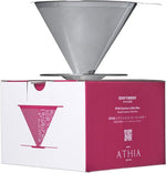 Load image into Gallery viewer, ATHIA Silver Stainless Steel Reusable Coffee Filter, Pour Over Cone Dripper with Fine Mesh, Paperless &amp; Eco-Friendly Design, Fits Most Mugs, Carafes &amp; Coffee Makers (Silver, Standard)