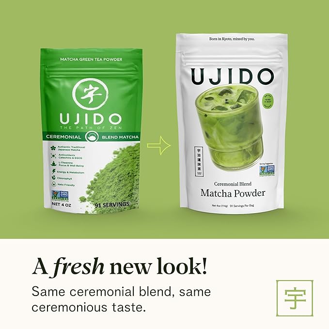 Ujido The Path of Zen Japanese Matcha Green Tea Powder Ceremonial Blend (4 oz)