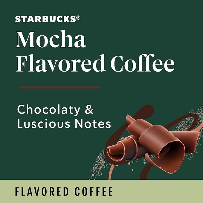 Starbucks K-Cup Coffee Pods, Mocha Flavored Coffee, Naturally Flavored, 100% Arabica, 6 boxes (60 pods total)