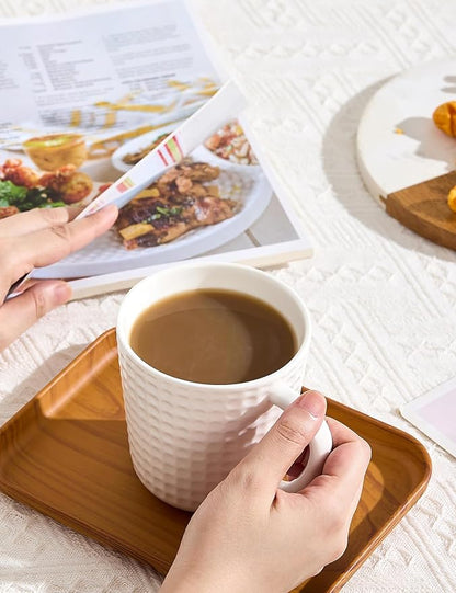 Large Coffee Mug, 20 oz Ceramc Coffee Cup with Handle, Porcelain Big Tea Cup for Office and Home, for Latte Cocoa Dishwasher and Microwave Safe, 1PC, White