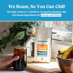 Load image into Gallery viewer, Bulletproof The High Achiever Coarse Ground Cold Brew Coffee, 10 Ounces, Medium-Dark Roast Enhanced Coffee with Lion's Mane Mushroom, B Vitamins, and Adaptogens for Energy and Focus