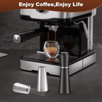 Load image into Gallery viewer, WDT Espresso Distribution Tool, 0.35mm 8 Needle Coffee Stirrer with 8 Extra Needles, 304 Stainless Steel, Aluminum Alloy Handle with Stand, Barista Espresso Whisk Tool (Metal Silver)