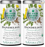 Load image into Gallery viewer, The Republic of Tea — Organic Dandelion SuperHerb Tea Tin, 36 Herbal Tea Bags, Naturally Caffeine-Free (Pack of 2)