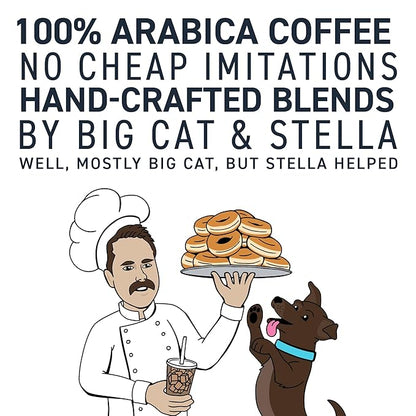 Stella Blue Cold Brew Coffee Bags, Cinnamon Sugar Donut, Medium Roast Ground Coffee, Smooth, Bold and Refreshing 100% Arabica, 6 Brew Packets, Makes 24 Cups, Rainforest Alliance Certified