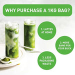 Load image into Gallery viewer, Aiya Sweetened Matcha Blend Powder - Matcha Latte Powder With Antioxidant-Rich Japanese Green Tea &amp; Pure Cane Sugar - Ideal for Smoothies, Lattes, and Culinary Creations - 1kg Bag (2.2 lbs)