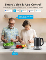 Load image into Gallery viewer, GoveeLife Smart Electric Kettle Temperature Control, WiFi Electric Tea Kettle with Alexa Control, 1500W Rapid Boil, 2H Keep Warm, 1.7L BPA Free Stainless Steel Water Boiler for Tea, Coffee, Oatmeal