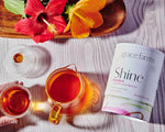 Load image into Gallery viewer, Grace Farms SHINE Wellness Organic Tea Blend (16 Pyramid Sachets) | Hydrating Tea For Skin and Detox | Rooibos, Rosehips, Hibiscus, Tulsi, and Haritaki | Fairtrade and Kosher | Gives Back 100% of Profits
