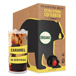 Load image into Gallery viewer, Wandering Bear Organic Caramel Cold Brew Coffee On Tap, 96 fl oz - Extra Strong, Bold, Smooth, Unsweetened, Shelf-Stable, Ready to Drink, Gluten Free, &amp; Vegan, Iced Cold Brewed Coffee Drinks