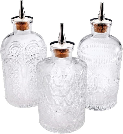 Barfly Bitters Bottle Set of 3 - M37186/M37187/M37188, Glass, 6.8 oz (200 ml), Set of 3