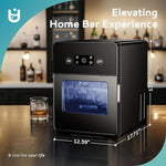 Load image into Gallery viewer, EUHOMY Ice Ball Maker Countertop, 144Pcs/day, 4Pcs Ready in 40Mins, Self-Cleaning, Sphere Ice Maker Machine with Crystal Clear Ice for Whiskey/Brandy/Rum