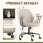 Load image into Gallery viewer, High Back Office Chair,Modern Swivel Office Chair,Brown Suede Fabric Gaming Chair,Height Adjustable Home Office Desk Chair with Lumbar Support