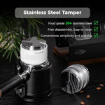 Load image into Gallery viewer, IKAPE Coffee Products, 58mm Coffee Distributor &amp; Hand Tamper, Adjustable Depth Espresso Distributor Fits All 58mm Espresso Portafilter(Silver))