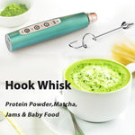 Load image into Gallery viewer, Milk Frother Rechargeable Handheld-Electric Whisk 3 Speed Adjustable, Coffee Frother Wand with 3 Stainless Whisks, Electric Foam Maker, Drink Mixer Blender for Latte Cappuccino Matcha Egg