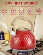 Load image into Gallery viewer, Tea Kettle,2.5 Quart Stovetop Tea Kettles Loud Whistle,Food Grade Stainless Steel Water kettles for Stove Top with Anti-hot Ergonomic Handle,Suitable for All Heat Sources