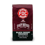 Load image into Gallery viewer, Fire Department Coffee - Black Cherry Bourbon Coffee - Gives Back to Firefighters - Premium Bourbon Infused Whole Bean - Non-Alcoholic - Roasted in the USA - Veteran Owned - 12 oz