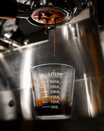 Load image into Gallery viewer, Shot Glasses Measuring Cup Set 4PACK Espresso Shot Glasses Liquid Heavy Glass 26-Incremental Measurement 1 OZ, 2 TBS, 6 TSP, 30 ML Kitchen Tools (Red)