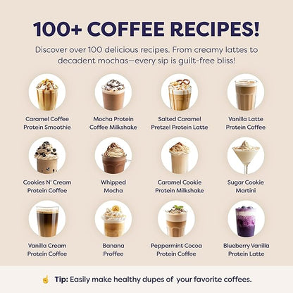 White Chocolate Mocha Protein Iced Coffee - Premium Whey Protein & Instant Iced Coffees - 100% Natural Cold Brew Coffee - Zero Artificial Flavors & Sweeteners, 80 mg Caffeine, 0g of Sugar, 20 Servings