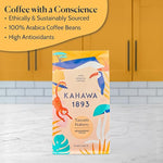 Load image into Gallery viewer, Kahawa 1893 Ground Coffee Medium-Light Roast Tanzania Peaberry Blend 12 Oz - As Seen on Shark Tank, High Antioxidants, Naturally Sweet, Organically Grown, Ethically &amp; Sustainably Sourced