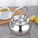 Load image into Gallery viewer, SANQIAHOME Stainless Steel Teapot With Removeable Infuser 71 oz (2000ml) Thickened Mirror Polished Stovetop Tea Maker for Herbal and Infusion