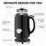 Load image into Gallery viewer, SUSTEAS Electric Kettle Temperature Control - 57oz Hot Water Boiler with Thermometer, 1500W Fast Heating Stainless Steel Tea Kettles, Cordless LED Indicator, Auto Shut-Off &amp; Boil Dry Protection,Black