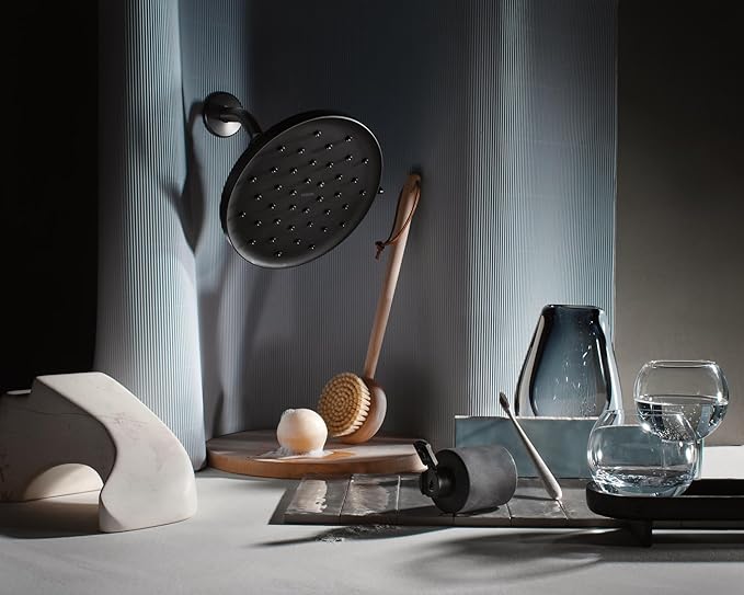 Moen Verso Matte Black Adjustable 9" Diameter Spray Head Rainshower, 220R3BL