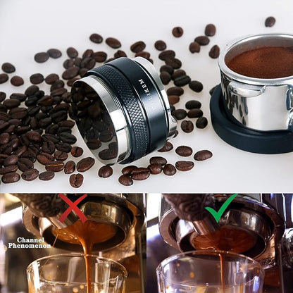 CULIKEM-Espresso Tamper Coffee Distributor Tool - Dual Head Espresso Leveler Fits for Portafilter, Espresso Hand Tamper