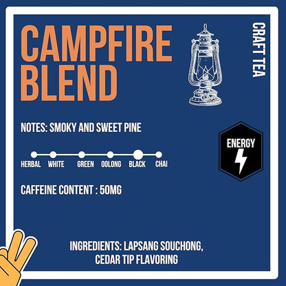 Revival Tea Company Campfire Blend - Lapsang Souchong Black Tea Blend - Loose Leaf 6 Ounces