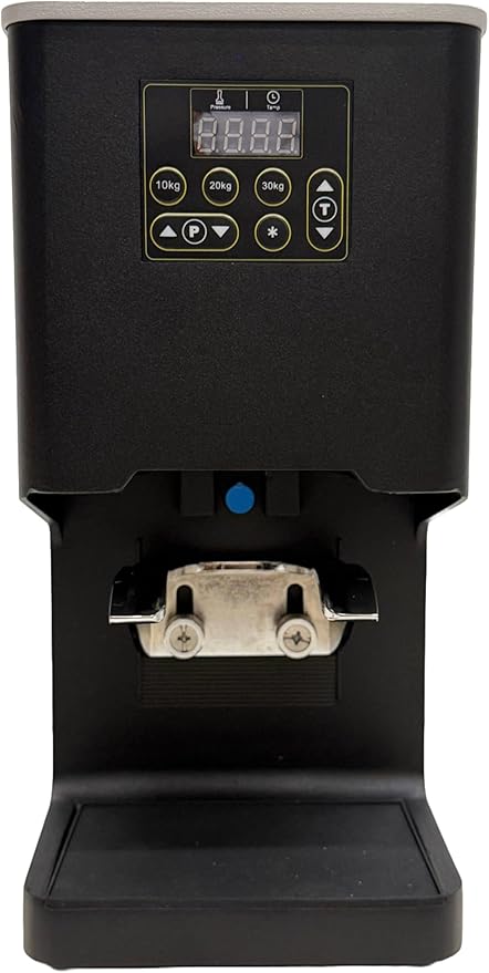 Electronic Automatic Coffee Tamper Machine - Precision Press for Perfect Espresso for Home & Commercial. Adjustable Pressure, Multi-Tamp, Hands Free Operation, Height Adjustable for Wide Range (Black)