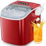 Load image into Gallery viewer, Antarctic Star Countertop Ice Maker Portable Ice Machine with Handle,Automatic-Cleaning Ice Makers, 26Lbs/24H, 9 Ice Cubes Ready in 6 Mins for Home Kitchen Party Bar Red