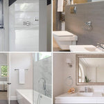 Load image into Gallery viewer, GLOBE Electric Sydney 5-Piece Bathroom Set, Matte Gray and Chrome, 3-Light Vanity Light, Towel Bar, Towel Ring, Robe Hook, Toilet Paper Holder