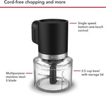 Load image into Gallery viewer, KitchenAid Go Cordless Top Down Chopper - battery sold separately, KTCR350, Black Matte