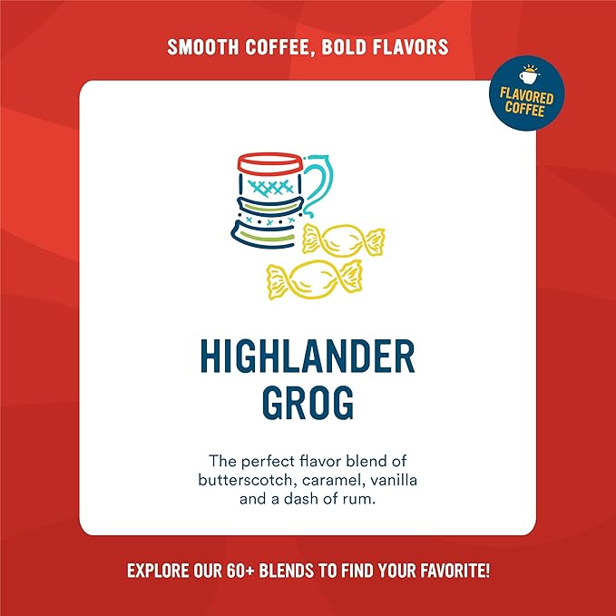 Cameron's Coffee Highlander Grog EcoPod Coffee, 12 Pieces, Light Roast, Gluten Free, 4.33 Ounces (Pack Of 6)