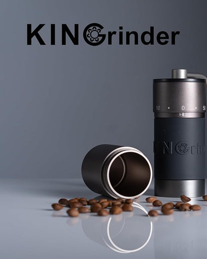 【Famous KOL Recommended】KINGrinder K6 Manual Hand Coffee Grinder with Straight Handle for French Press, Drip, Espresso with Assembly Consistency Stainless Steel Conical Burr Mill, 25-35g Capacity