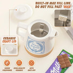 Load image into Gallery viewer, Ceramic Kettle Electric White 1.0 Liter, 1000 Watts Hot Water Boiler Teapot Fast Boil For Coffee &amp; Tea, Automatic Shut-off, BPA-Free, Boil-Dry Protection