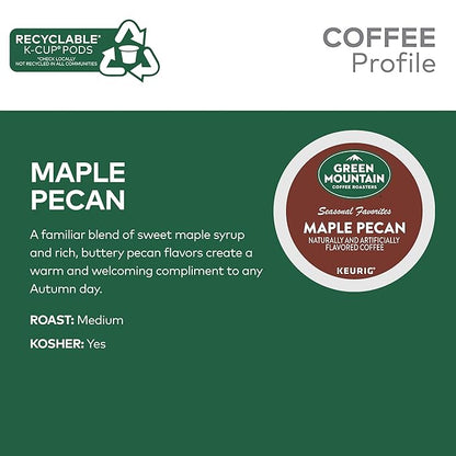 Green Mountain Coffee Roasters Maple Pecan Coffee,Keurig K-Cup Pods, Light Roast, 96 Count